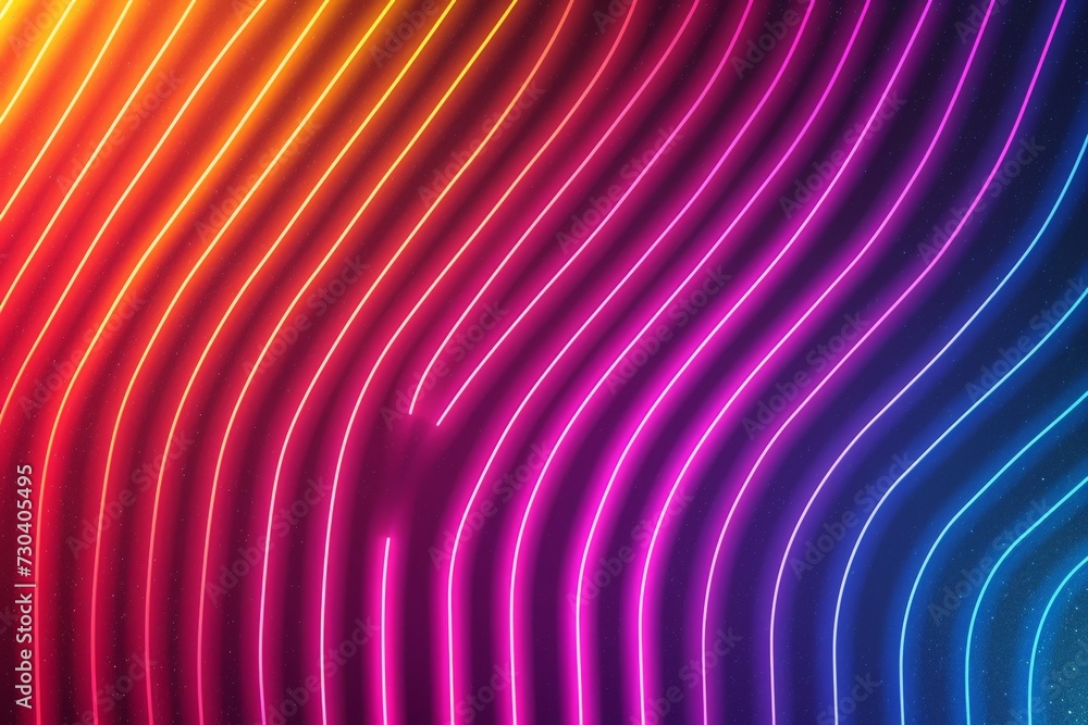 Poster vibrant rainbow swirls adorn the backdrop with neon circle motion. abstract vector wallpaper feature