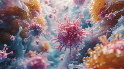 Virus under the microscope