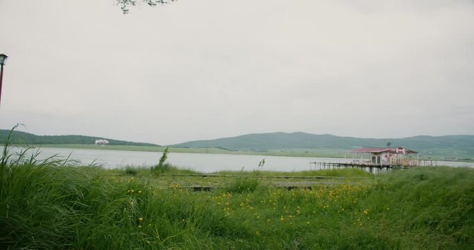 Windy day at lake side