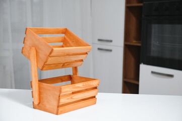 Handmade craft box for vegetables or fruits in the kitchen