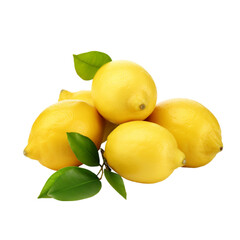 lemon fruit isolated on a white background with clipping path. 3d