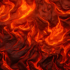 Design a lava texture background with a molten hell pattern. The hot flow and flame elements give it a dynamic and captivating Generative AI,