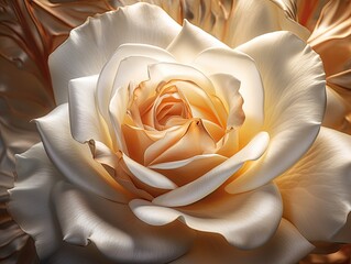 elegant white rose. closeup image. 