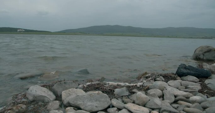 Windy day at lake side