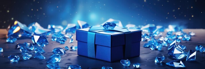 Sapphire handmade shiny gift box