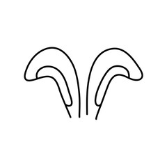 Hand drawn bunny ears