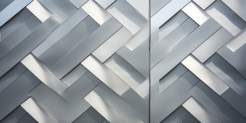 Silver wall with shadows on it, top view, flat lay background - obrazy, fototapety, plakaty