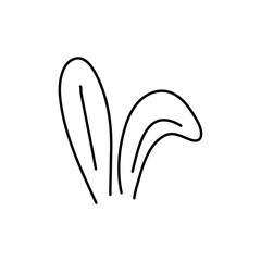 Hand drawn bunny ears