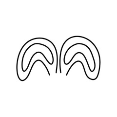Hand drawn bunny ears