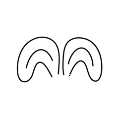 Hand drawn bunny ears