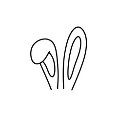 Hand drawn bunny ears