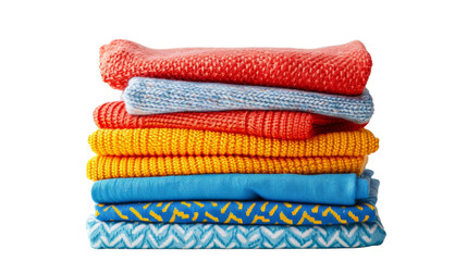 Pile of clean clothes Isolated transparent background. PNG Format.