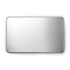 Silver rectangle isolated on white background