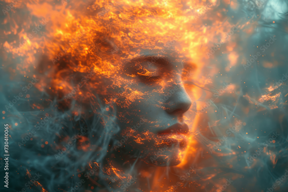 Poster a photograph transformed by ai into a surreal dreamscape, blurring the line between reality and imag