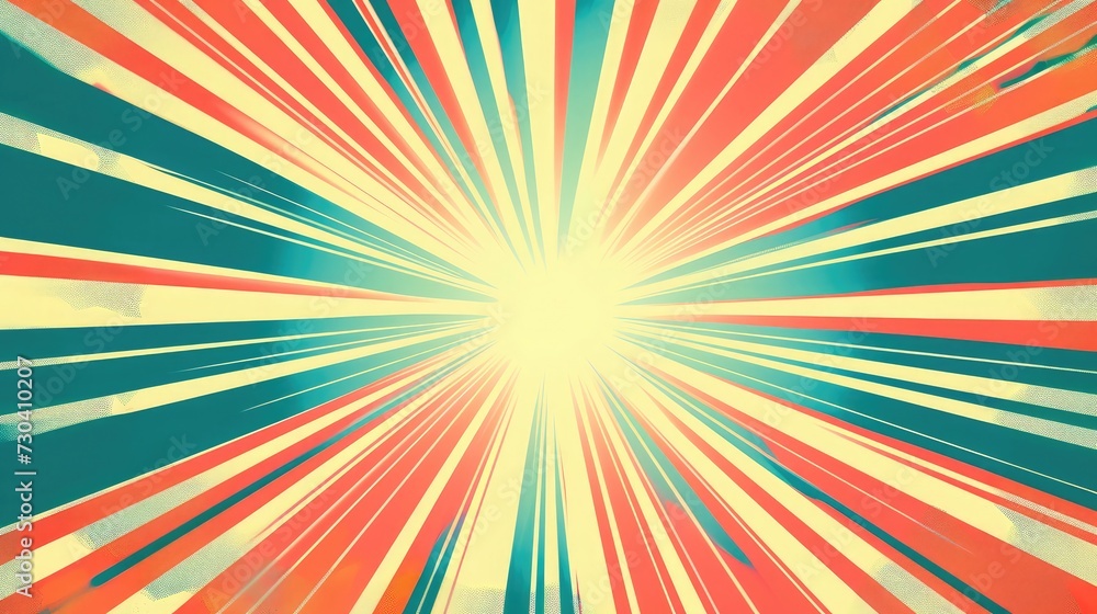 Poster exploding star burst texture japanese radius cartoon pattern abstract background