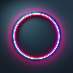 Slate round neon shining circle isolated