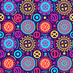 Seamless pattern with colorful circles