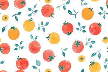 Pastel Vegetable Seamless Pattern Design