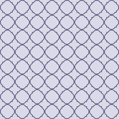 Arabesque Mosaic. Geometric Trellis Tile. Quatrefoil Arabian Ethnic Tesselation. Seamless Persian Pattern. Traditional Seamless Moroccan pattern