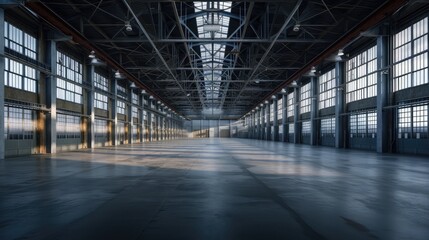 Large factory workshop space building