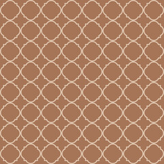 Arabesque Mosaic. Geometric Trellis Tile. Quatrefoil Arabian Ethnic Tesselation. Seamless Persian Pattern. Traditional Seamless Moroccan pattern