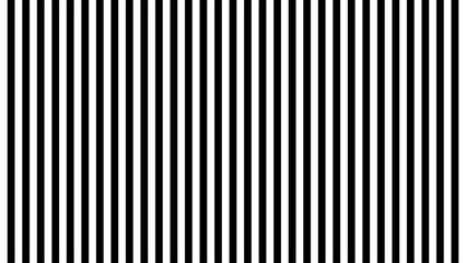 Black and white monochrome vertical stripes pattern. Simple design for a background. Uniform lines in contrasting tones creating visual rhythm and balance. Optical illusion. Vector. - obrazy, fototapety, plakaty