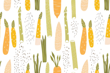 Pastel Vegetables Seamless Pattern