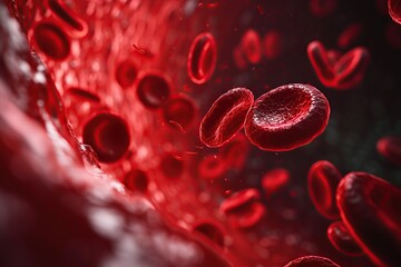 Hemoglobin red blood vessel cell microscope view