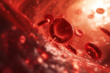 Hemoglobin red blood vessel cell microscope view