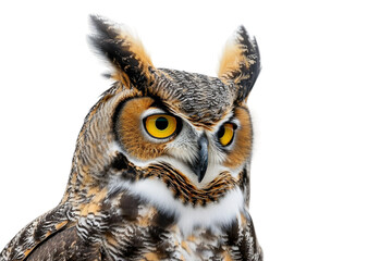 Great Horned Owl on Transparent Background