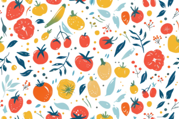 Pastel Vegetables Seamless Pattern