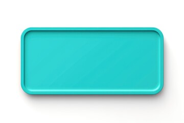 Turquoise rectangle isolated on white background