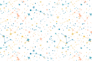 Pastel Night Sky Seamless Pattern