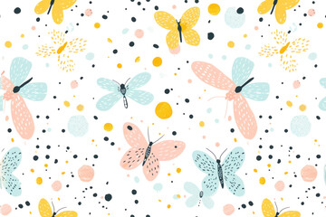 Pastel Night Seamless Pattern