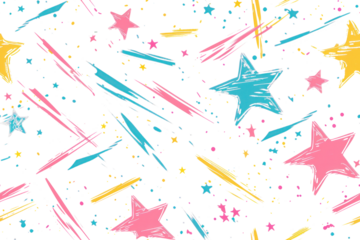 Pastel Night Sky Seamless Pattern