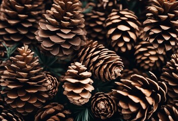 A group of pinecones on a green grass