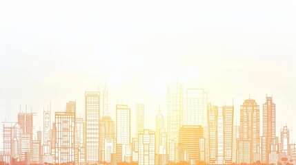 contemporary city background featuring architectural drawings of modern buildings, perfect for web, magazine, or poster use, highlighting urban sophistication