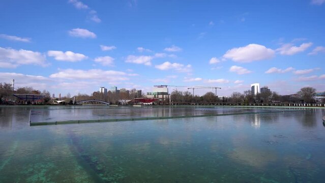 View of Genclik Parki (Youth Park) in Ankara, Turkey 4K