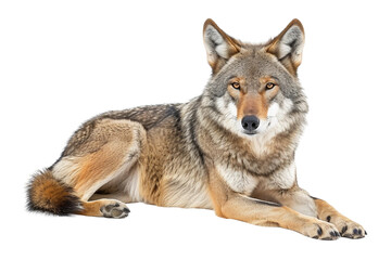 Mongolian Wolf on Transparent Background