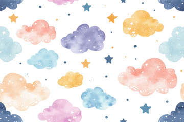 Dreamy Night Sky Pastel Pattern