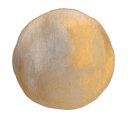 PNG Gold, nacre silver  ink watercolor paper grain texture stain blot on transparent background.