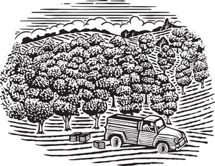 FarmTruckAndOrchardIcon