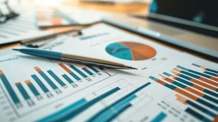 Showing business and financial report