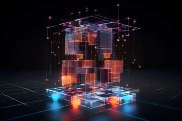 Abstract representation of a quantum computer