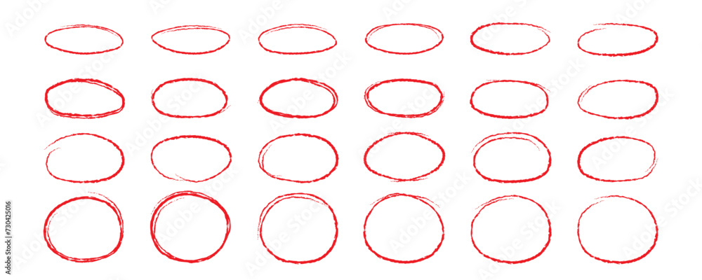 Poster a set of hand-drawn circles. circle scribbles for passing a note. circular logo design elements. gra