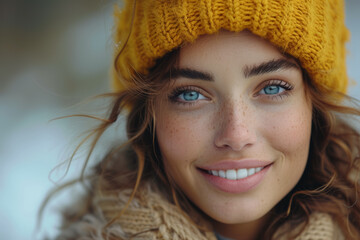 A person with a beaming smile standing beside someone wearing a thoughtful expression, symbolizing the contrast between exuberance and introspection.  Generative Ai.