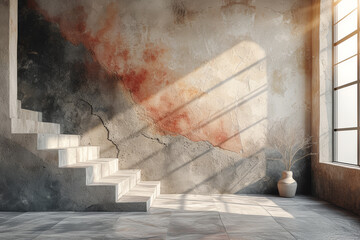 A restrained color palette, emphasizing neutral tones and muted shades, evoking a sense of calm and simplicity. Concept of muted tranquility. Generative Ai.