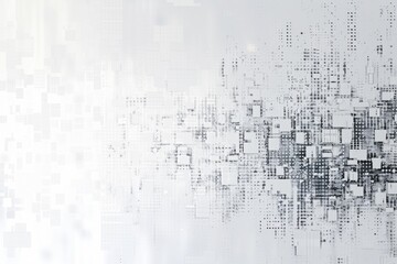 Obraz premium an abstract grey and white background with an algorithmic pattern Generative AI