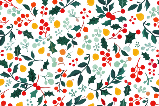 Pastel Christmas Seamless Pattern Background