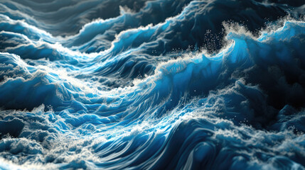 Ocean waves shiny and artistic background